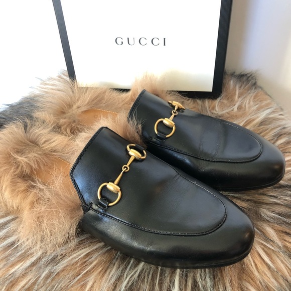 princetown leather slipper fur